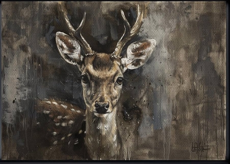 stag canvas wall art