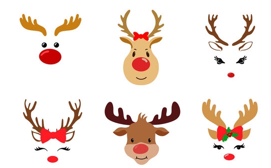 cartoon reindeer face images