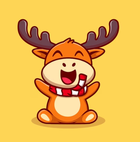 cute reindeer cartoon