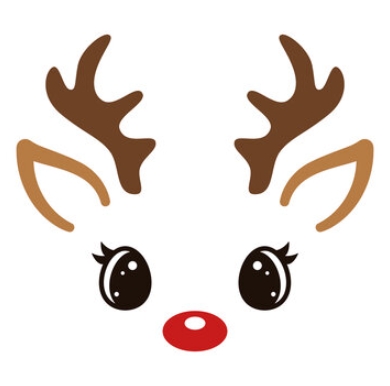 rudolph face clipart