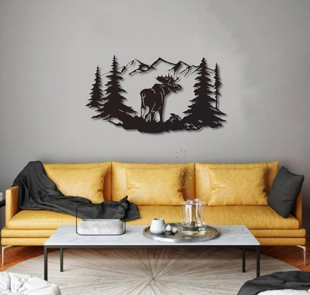 Different Styles of Metal Moose Wall Art