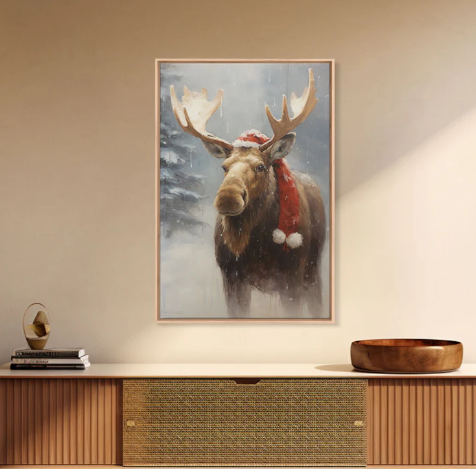 Incorporating Christmas Moose Wall Art into Your Decor