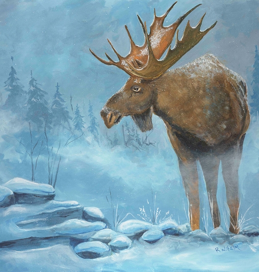 Techniques for Moose Christmas Painting