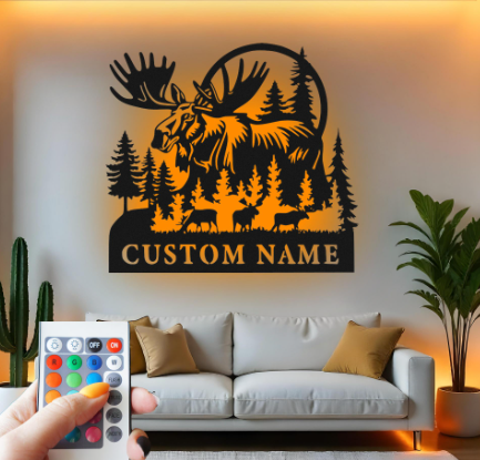 What is LED Moose Canvas Art