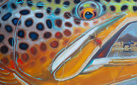 abstract moose painting