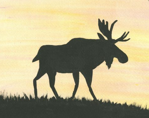 easy moose painting