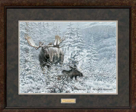 framed moose print