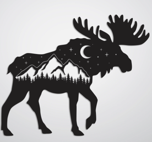 metal art moose