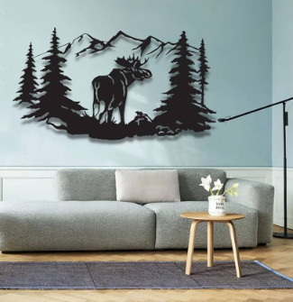 metal moose art
