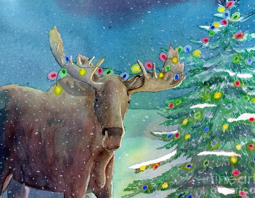Techniques for Moose Christmas Painting