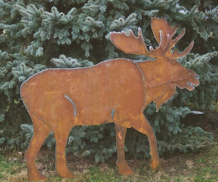 moose metal sculpture
