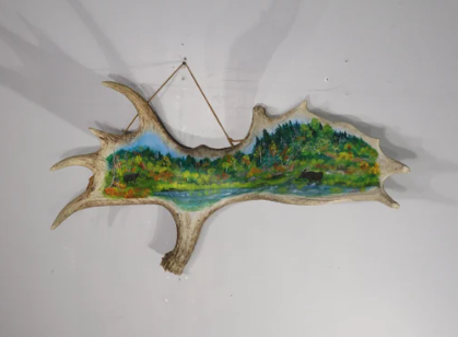 moose paddle art