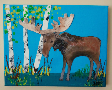 moose painting easy
