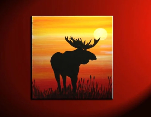 simple moose painting