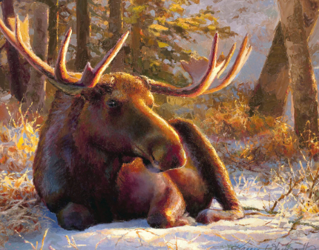 moose paintings on canvas