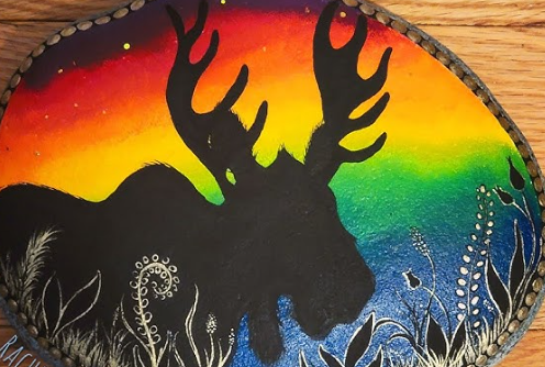 moose rock painting