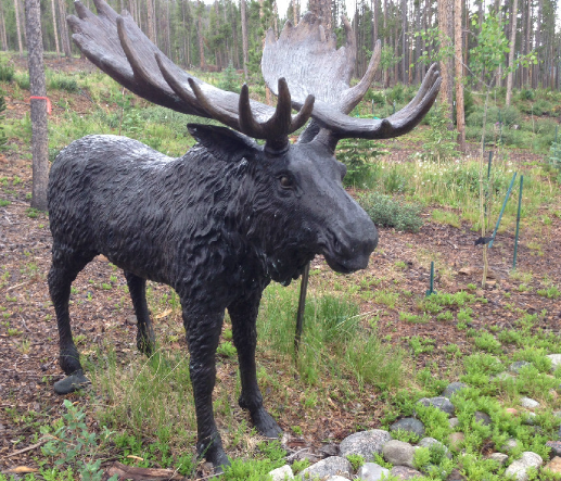 metal moose yard sculpture