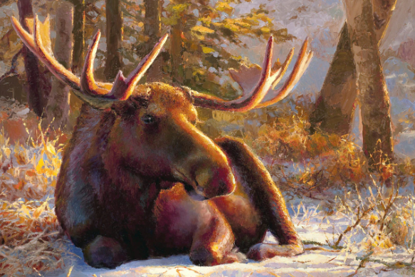 painting of a moose