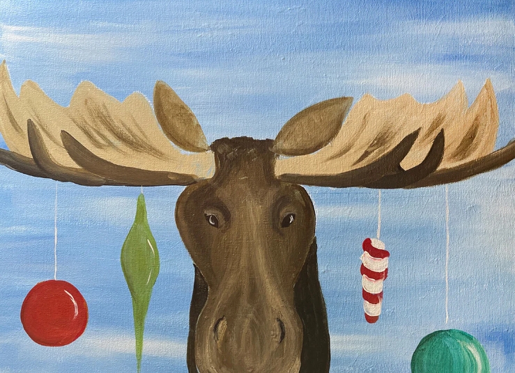 simple moose painting