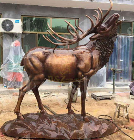 Displaying Metal Elk Sculptures
