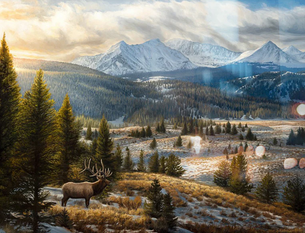 Elk Art and Seasonal Landscapes