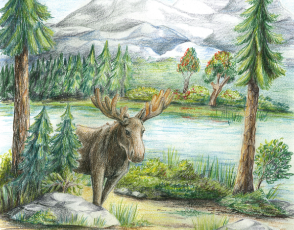 Elk Art as Landscape Accents