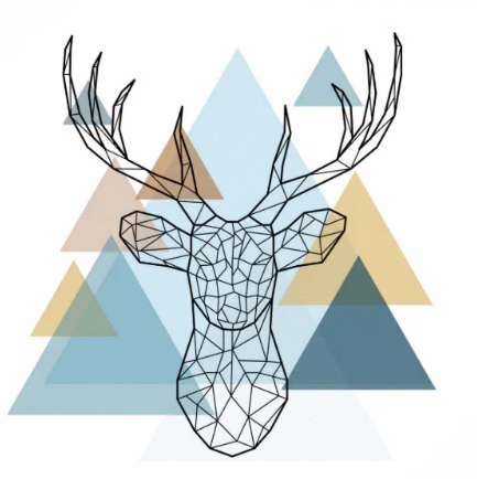 Geometric Elk Art Designs5