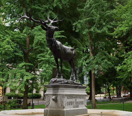 Outdoor Elk Sculptures in Public Spaces2
